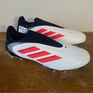 Adidas Copa Pure III Elite Laceless IH0076 White Red Soccer Cleats - Size 6.5